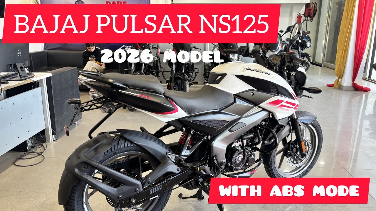 2026 Model New Bajaj Pulsar NS125 White Colour with 3 ABS Mode Launched.