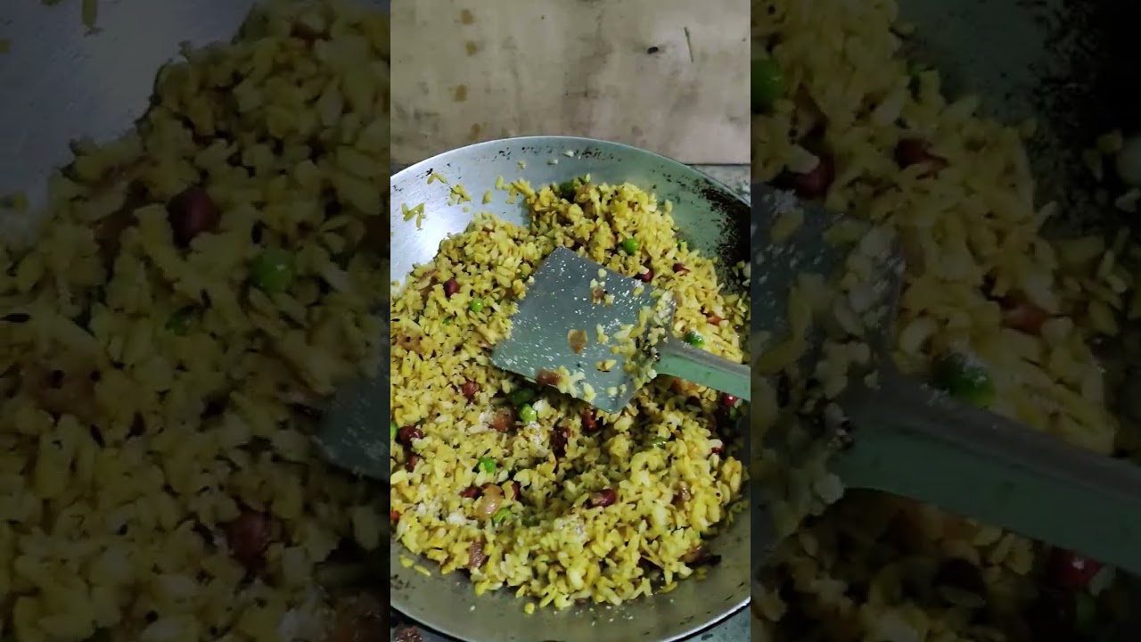Jaggery coffee and poha breakfast