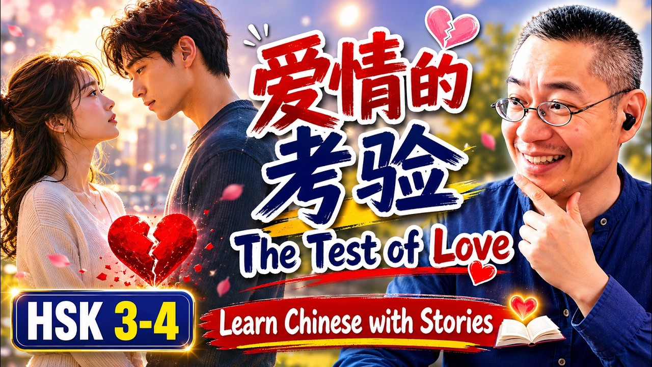 Chinese short story 39 | The Test of Love爱情的考验 | HSK 3-4 | 听故事学中文 | 中文短篇故事