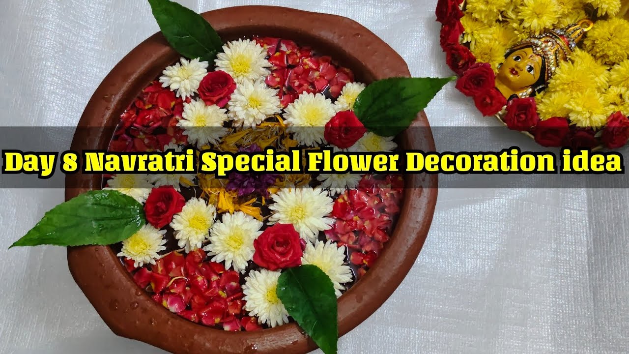 🕉️Day8️⃣ Navratri Special Flower Decoration idea #trending #navratri #dasara #diwali #dusshera #diy
