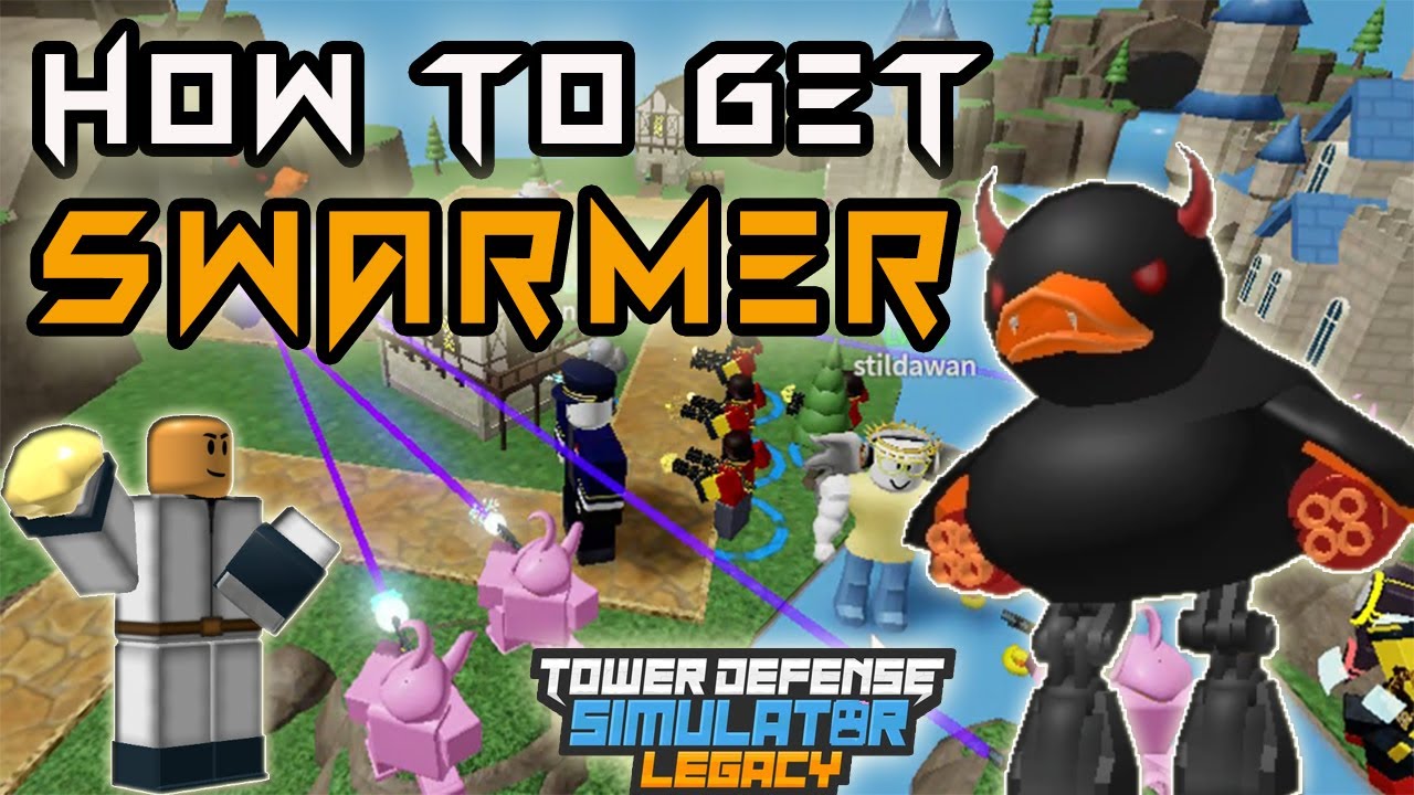 How To Beat Easter Event Hard Mode Trio And Get Swarmer Tower || TOWER DEFENSE SIMULATOR LEGACY