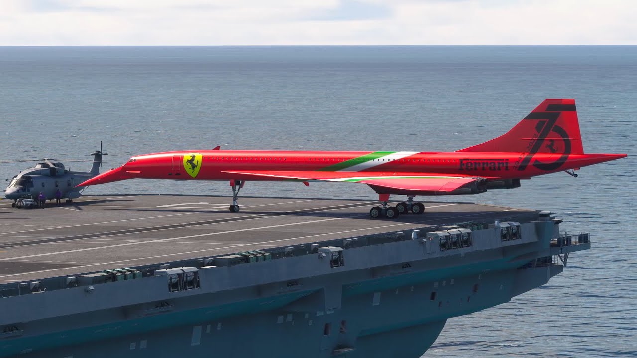 The Extreme Take Off Concorde Ferrari from Aircraft Carrier