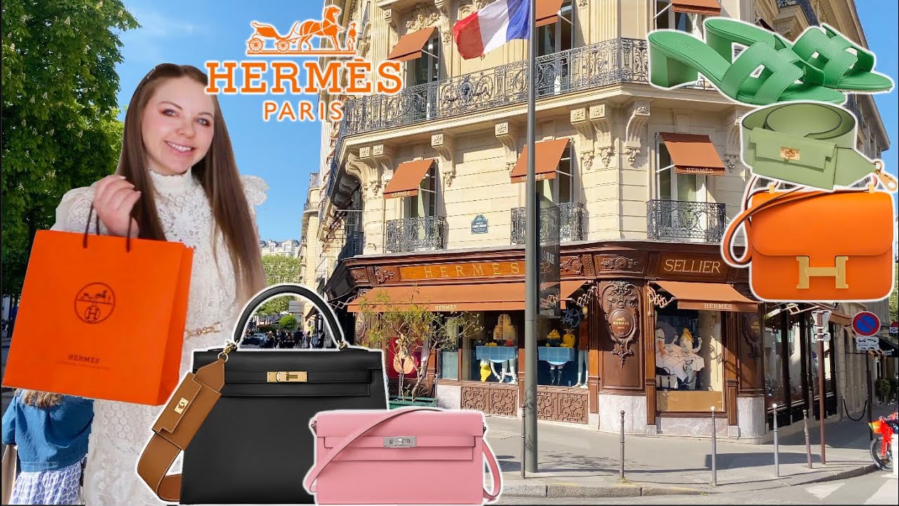 Paris GEORGE V HERMÈS LUXURY SHOPPING VLOG → Full Store Tour Birkin Kelly Jewelry Shoes RTW + More
