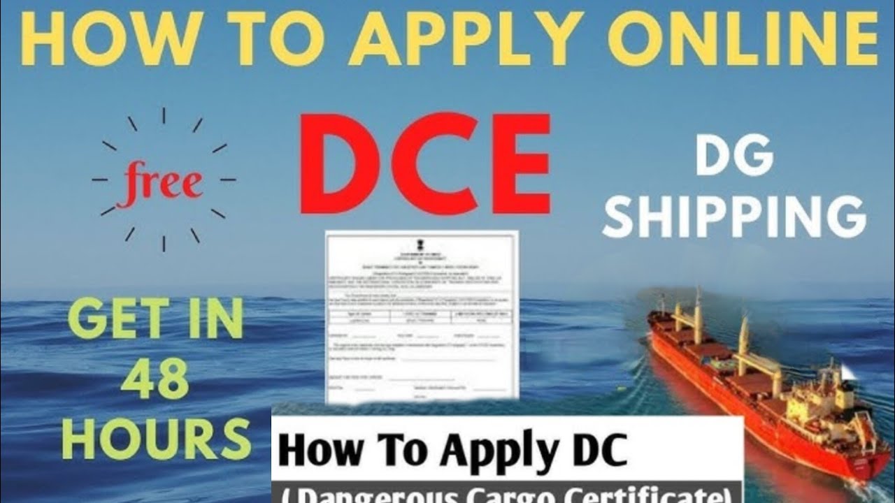 DCE certificate for oil chem in 48 hours ...#DCE online application