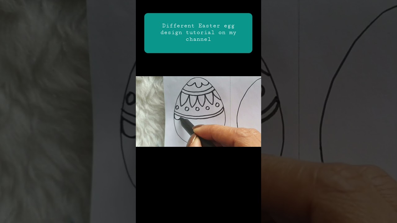 Easy Easter egg drawing ideas #Shorts