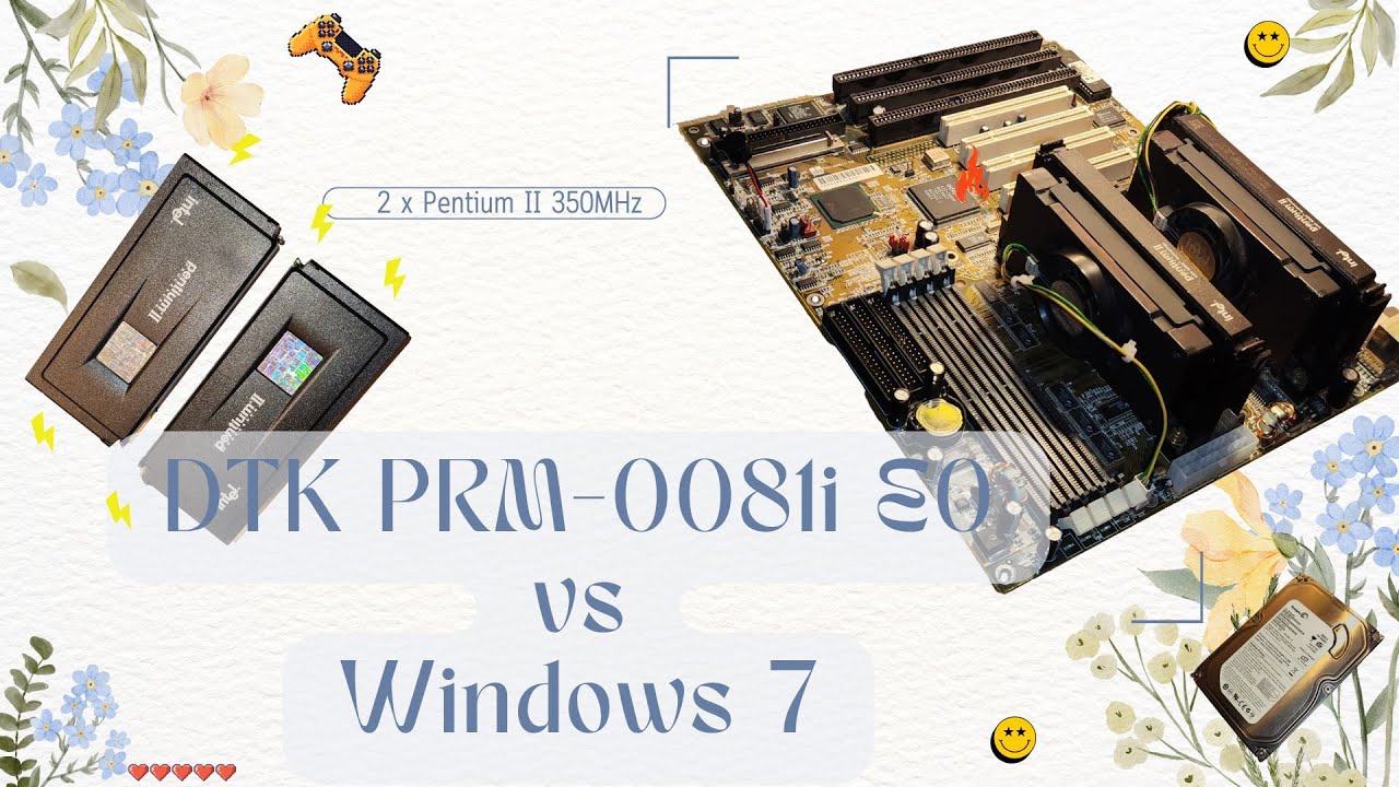 Instalacja Windows 7 na 2 x Pentium II  350Mhz &ndash; podr&oacute;ż w jedną stronę - DUAL Slot 1!!