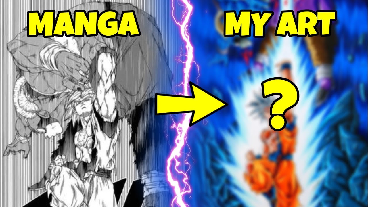 Manga vs My Art | Drawing Goku vs Moro | Commission #133