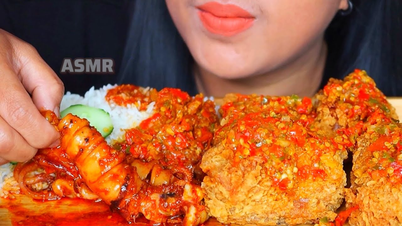 ASMR CUMI PEDAS *AYAM KRISPY ||MUKBANG INDONESIA #ASMR #asmrsounds #eatingsounds #ayamgoreng