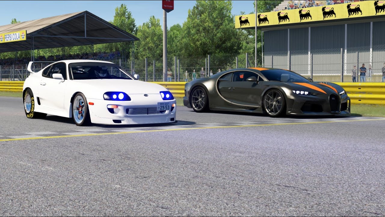 CP Toyota Drag Supra vs Bugatti Chiron Super Sport 300+ | Drag Race
