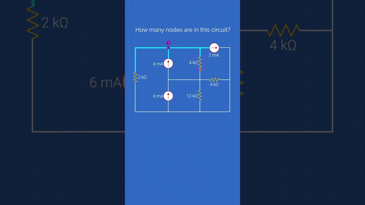 Easy Way to Find Nodes in a Circuit #circuit #electricalengineering #circuitanalysis #nodes
