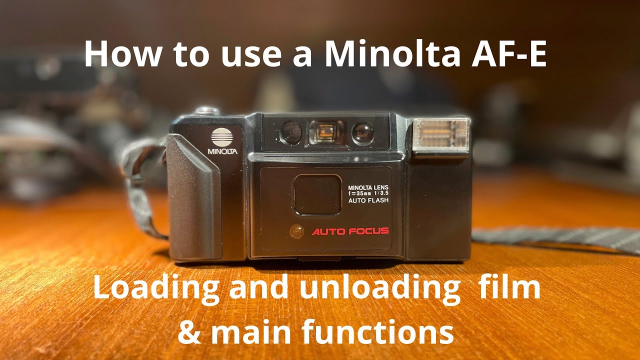 Как пользоваться Minolta AF-E, как загружать и вынимать пленку, руководство по компактной камере ...
