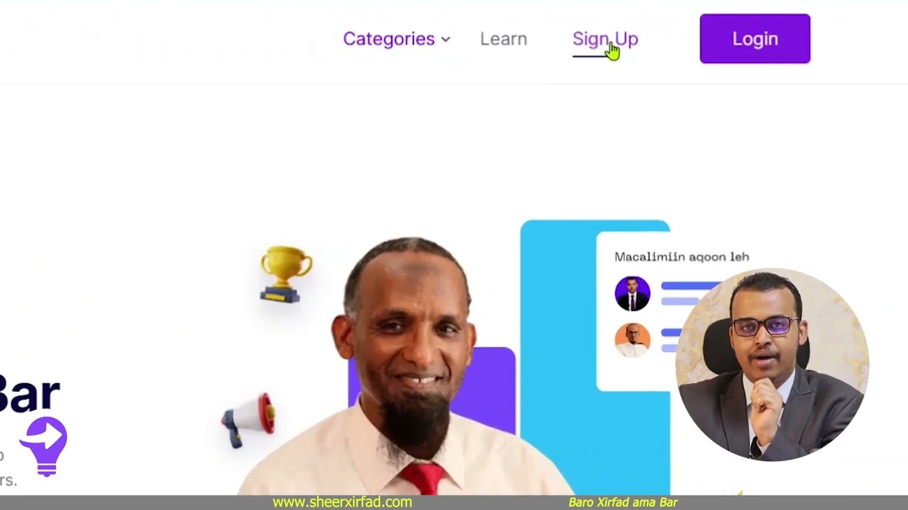 SHEERXIRFAD || Qaabka Ciwaan Loo Sameysto || Login