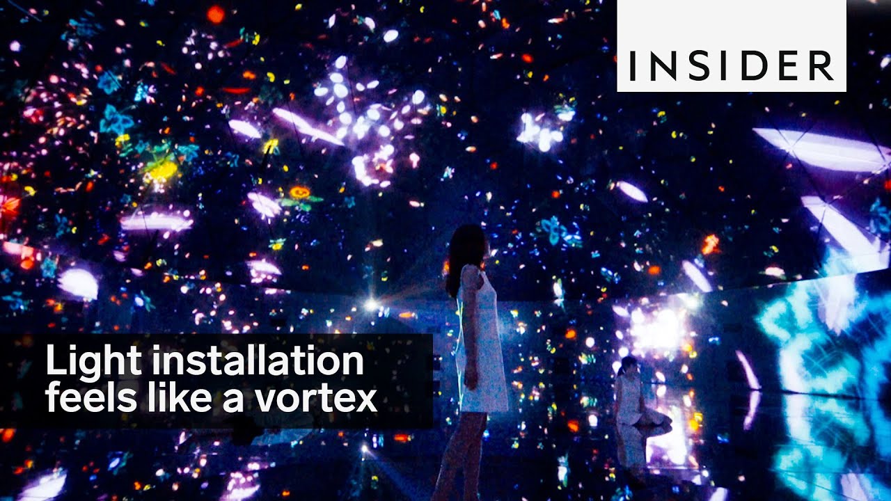 A light installation makes you feel like you're in a rainbow vortex