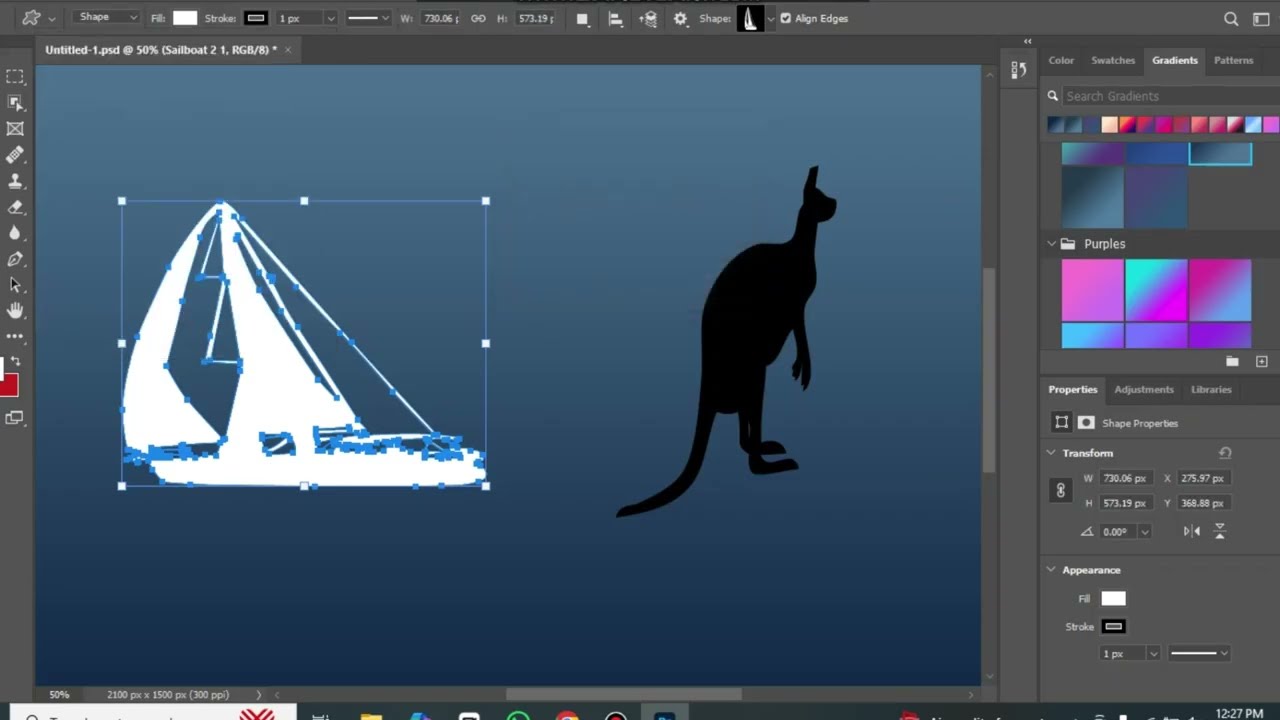 How to Use Multiple shape Layers in Adobe Photoshop