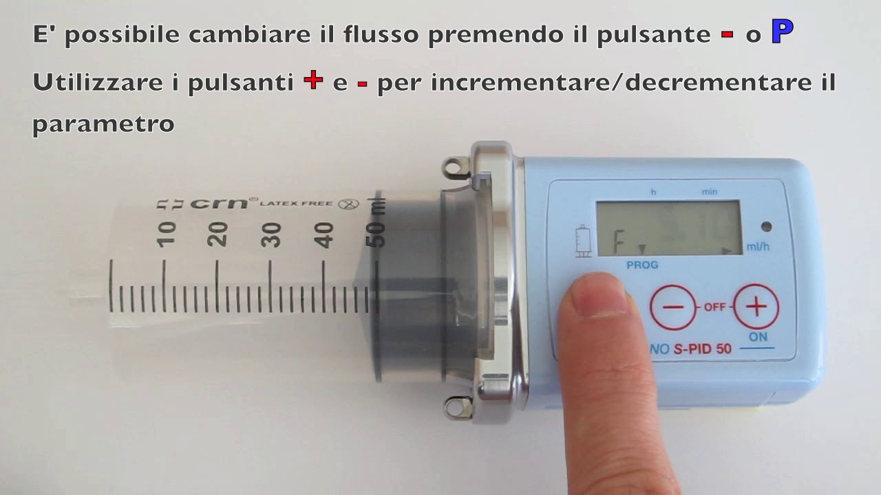 Crono S-PID 50 Starting the pump in flow rate mode (F)