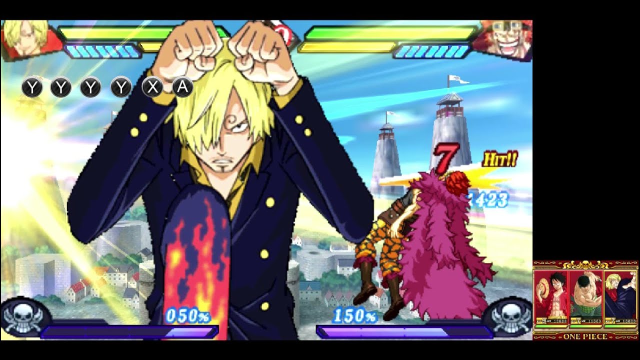 Sanji | Moveset showcase | One Piece: Great Pirate Colosseum [3DS]