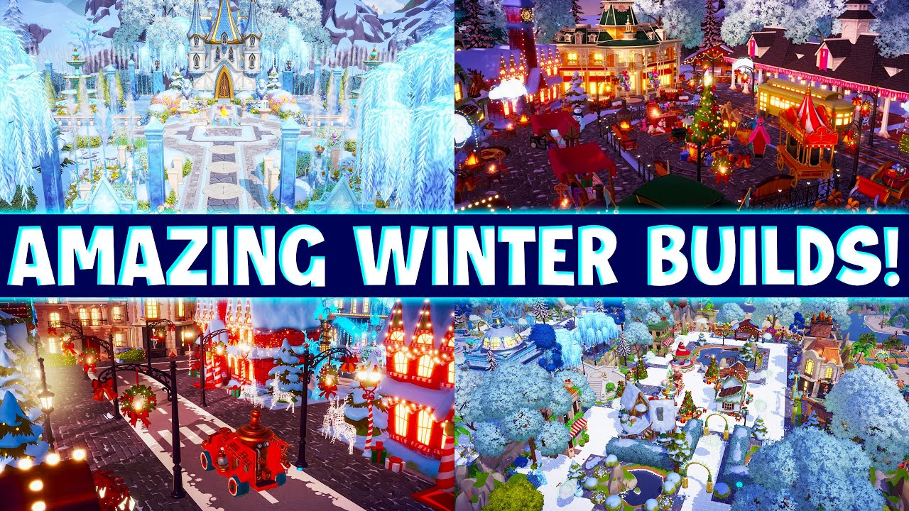 Amazing Winter/Holidays Builds Inspiration in Disney Dreamlight Valley. HAPPY HOLIDAYS!