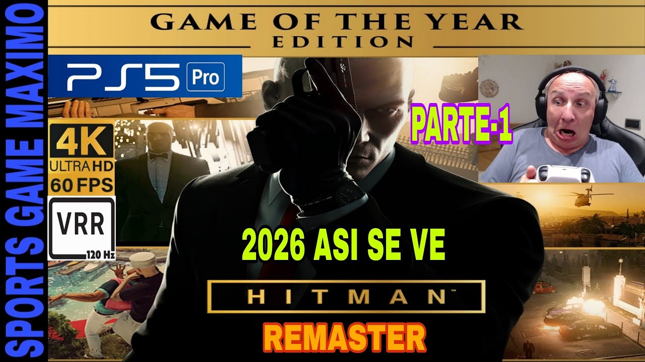 2026 ULTRA 4K/60FPS - HITMAN REMASTER, PARTE-1 (PS5 PRO) GAMEPLAY DIRECTO ESPAÑOL