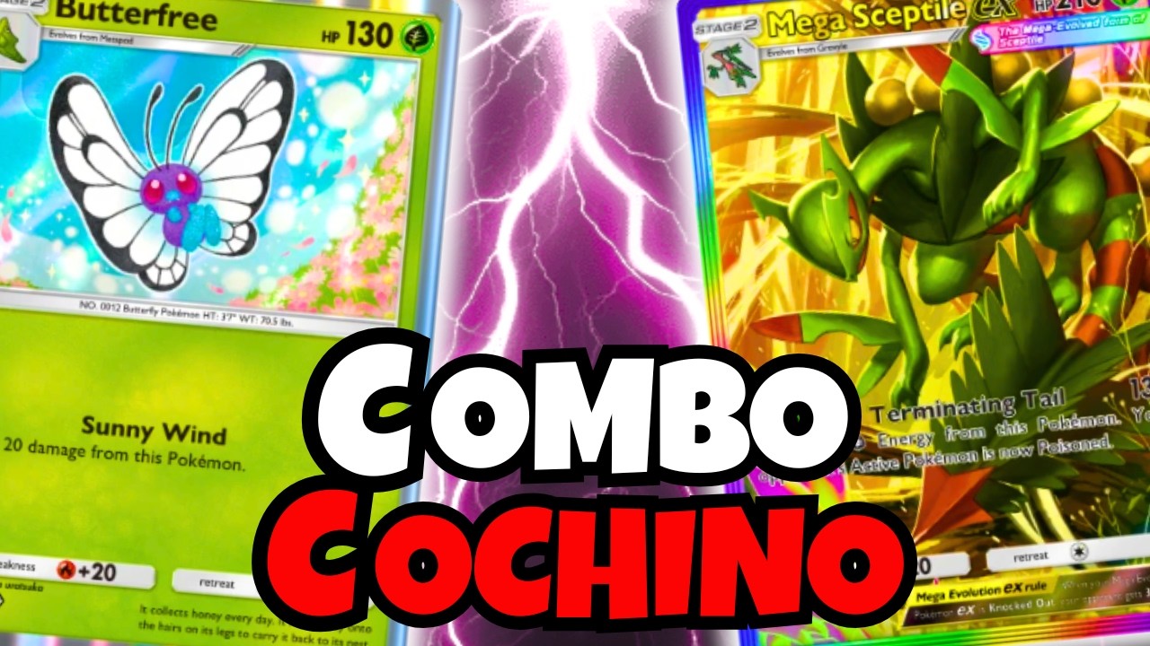 &iexcl;EL MEJOR COMBO DE PLANTA! 🌿 Mega Sceptile ex y Butterfree destrozan el Meta | Pok&eacute;mon TCG Pocket