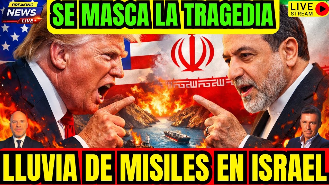 DIRECTO. CAOS EN ISRAEL. LLUVIA DE MISILES DE IR&Aacute;N CAEN EN TEL AVIV Y JERUSAL&Eacute;N. TRUMP AL L&Iacute;MITE