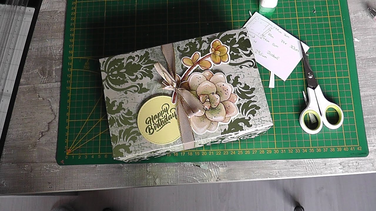 Tutorial: eine Geschenkbox aus Motivpapier basteln (f&uuml;r eine kleine Umh&auml;ngetasche)