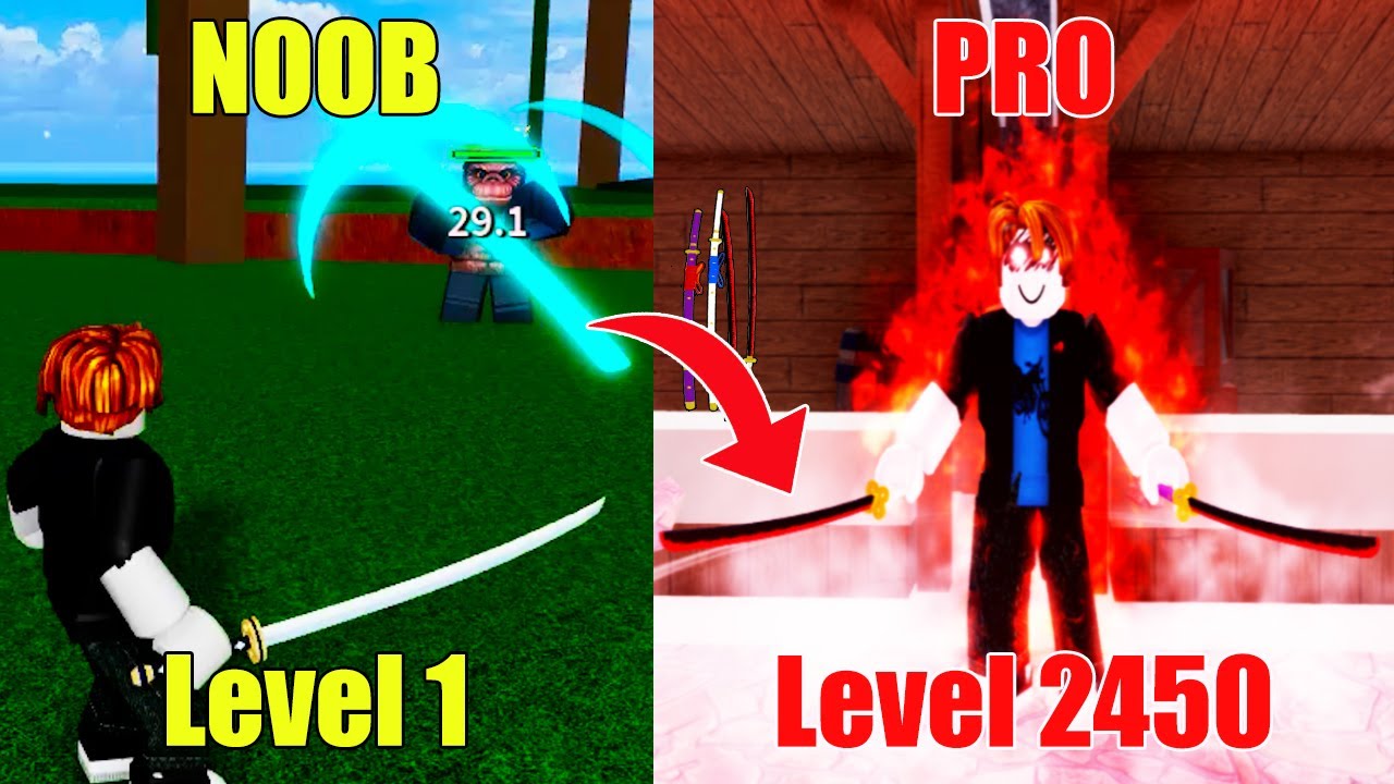 Reaching MAX Level Using Every Sword in Blox Fruits!