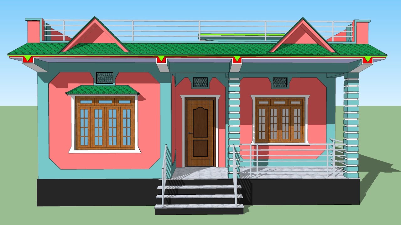 Nepal Type Home Design | 28&times;44 house plan with 4 bedroom | सुन्दर मकान का नक्शा