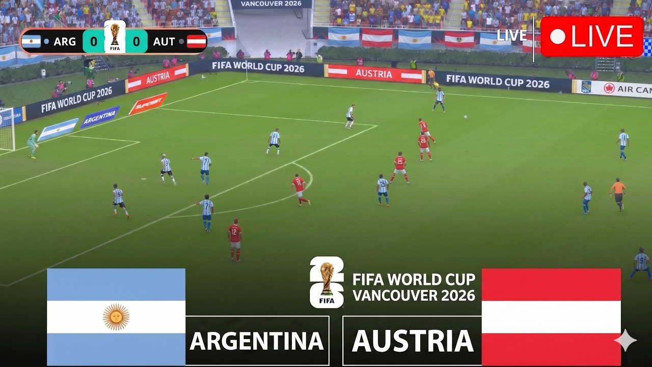 🔴LIVE: ARGENTINA VS AUSTRIA | WORLD CUP 2026 | SIMULATION GAMEPLAY