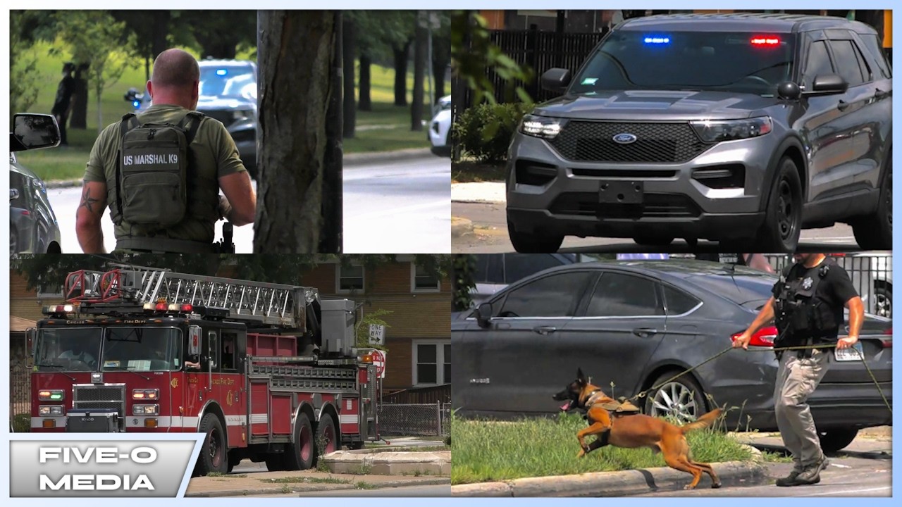 🚔POLICE, US MARSHALS, K9s RAID HOUSE! Police Cars, Fire Trucks, & More Responding CODE 3!