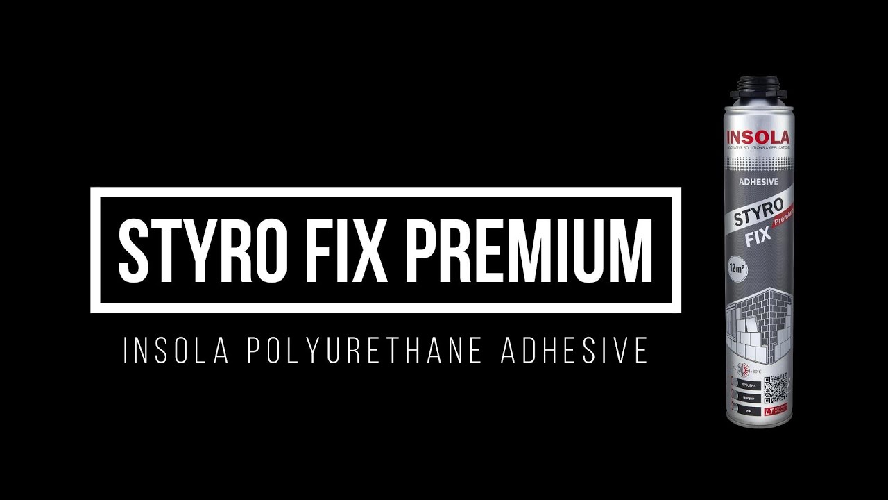 (EN) How to glue polystyrene EPS, XPS, Neopor, PIR, plasterboard with adhesive INSOLA Styro Fix