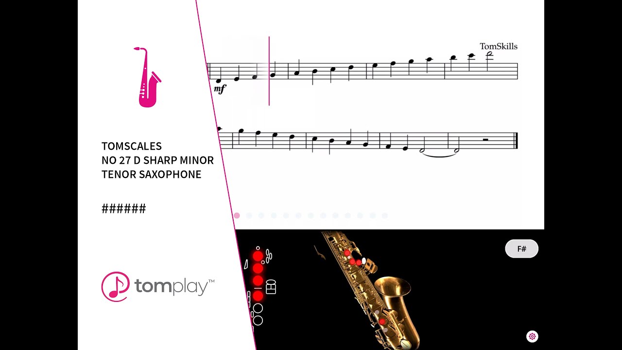 D Sharp Minor Tenor Saxophone Scale (Sheet Music and Backing Track) 🎷