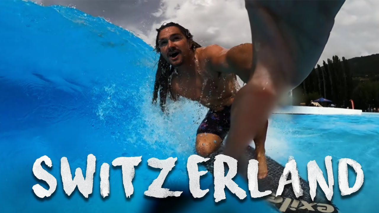 Austin Keen Skimboarding a Wave Pool in Switzerland Alaia Bay!