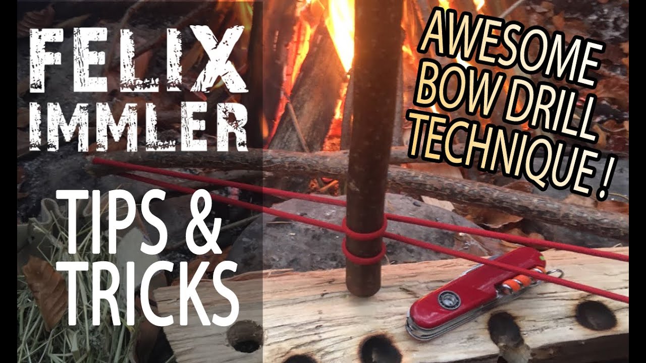 Double Rope Bow Drill Technique - 100% the best one for me - Swiss Army Knives Tips & Tricks (35/40)