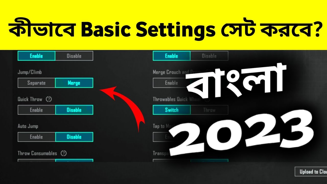 Bgmi/Pubg Mobile Basic Settings New Update || Bgmi/Pubg Mobile Basic settings New Update 2023 Bangla