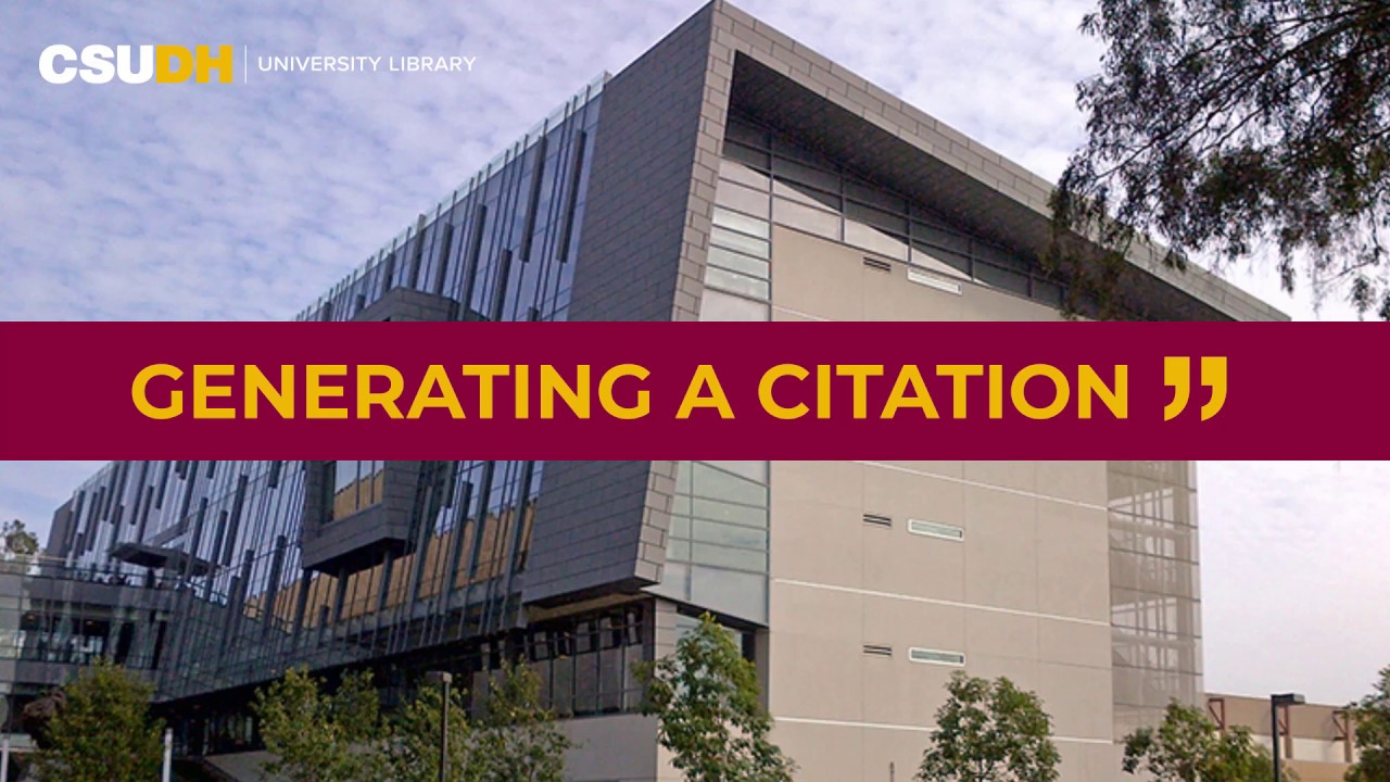 Generating a Citation