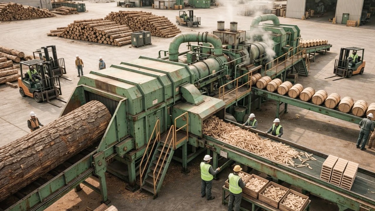 Inside the Largest Wood Sawmill Factory – How Plywood Is Made From Logs to Table (Full Process)