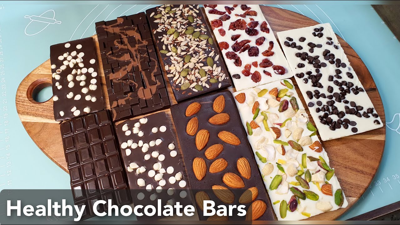 Healthy Chocolate Bars Recipe | Homemade Chocolate | 7 types Designer Chocolate | Handmade Chocolate