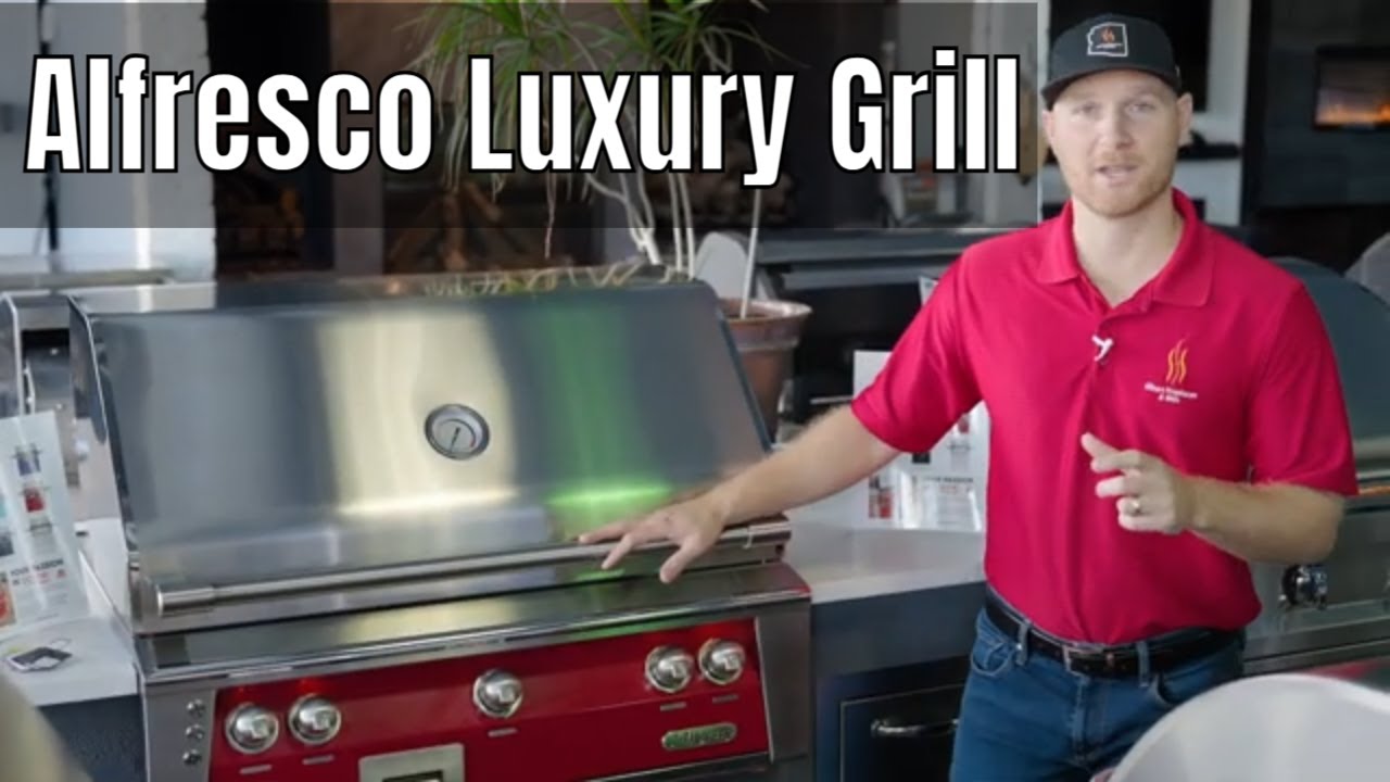Alfresco 36” Built-In Gas Grill in Carmine Red | Product Overview