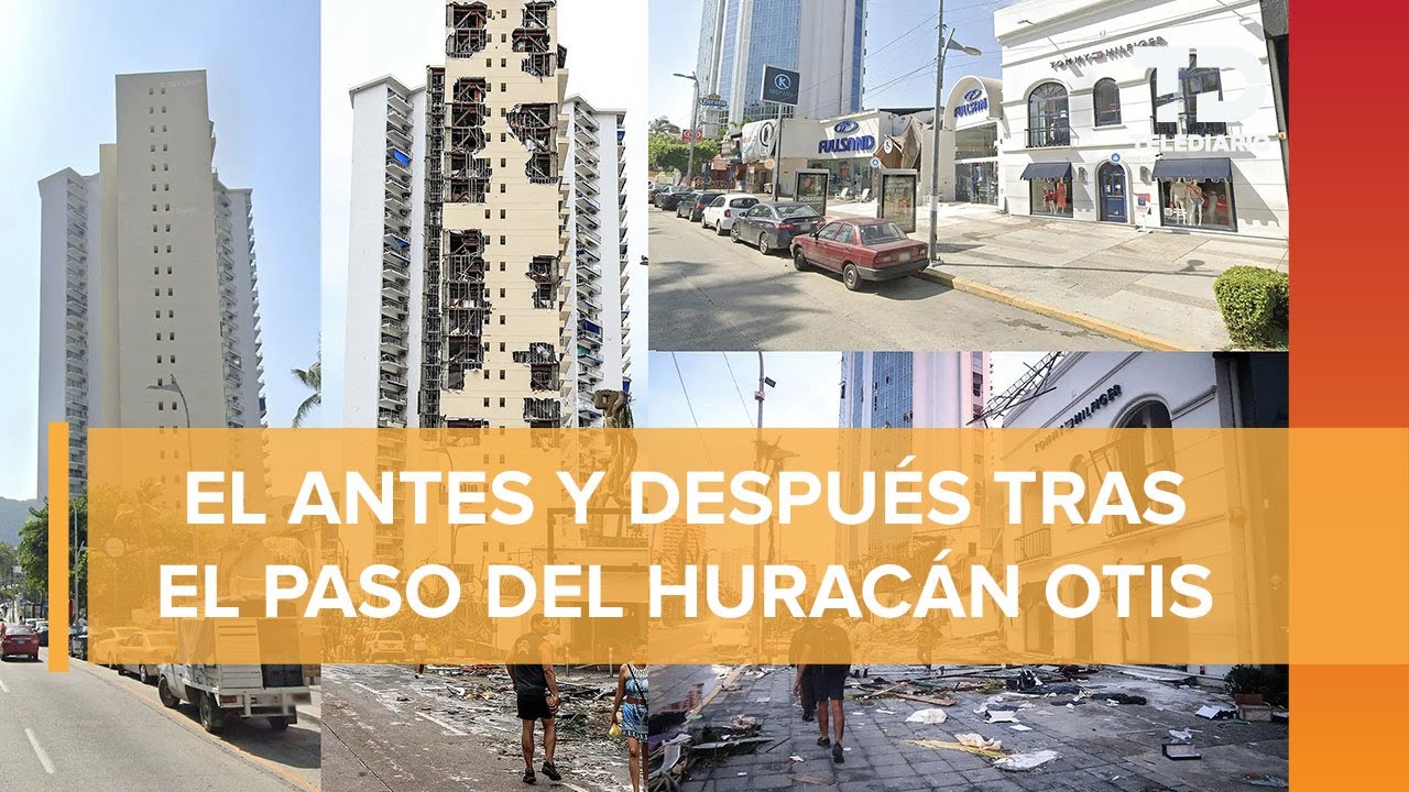 Acapulco antes y después de Otis
