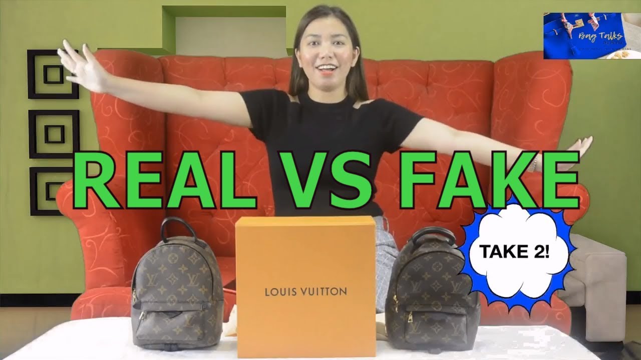 Authentic vs fake Louis Vuitton Palm Springs Mini Backpack (Real vs Fake)