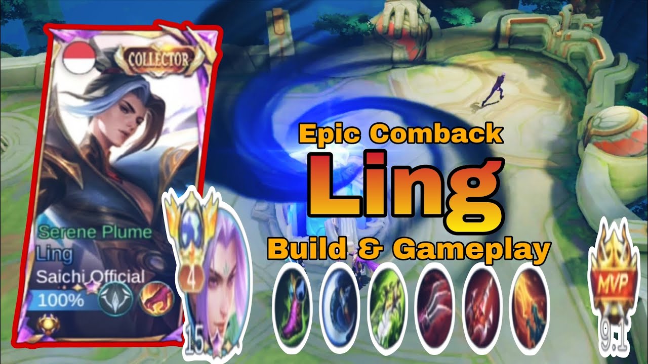 This Ling Comeback Was UNSTOPPABLE! Best Build & Gameplay | Top Global Ling by Saichi Official.