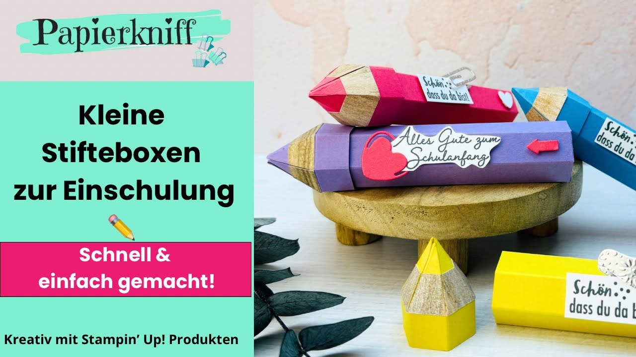 Kleine Stifteboxen ✏️basteln – Perfekte Tischdeko zur Einschulung | Einfach & schnell gemacht!