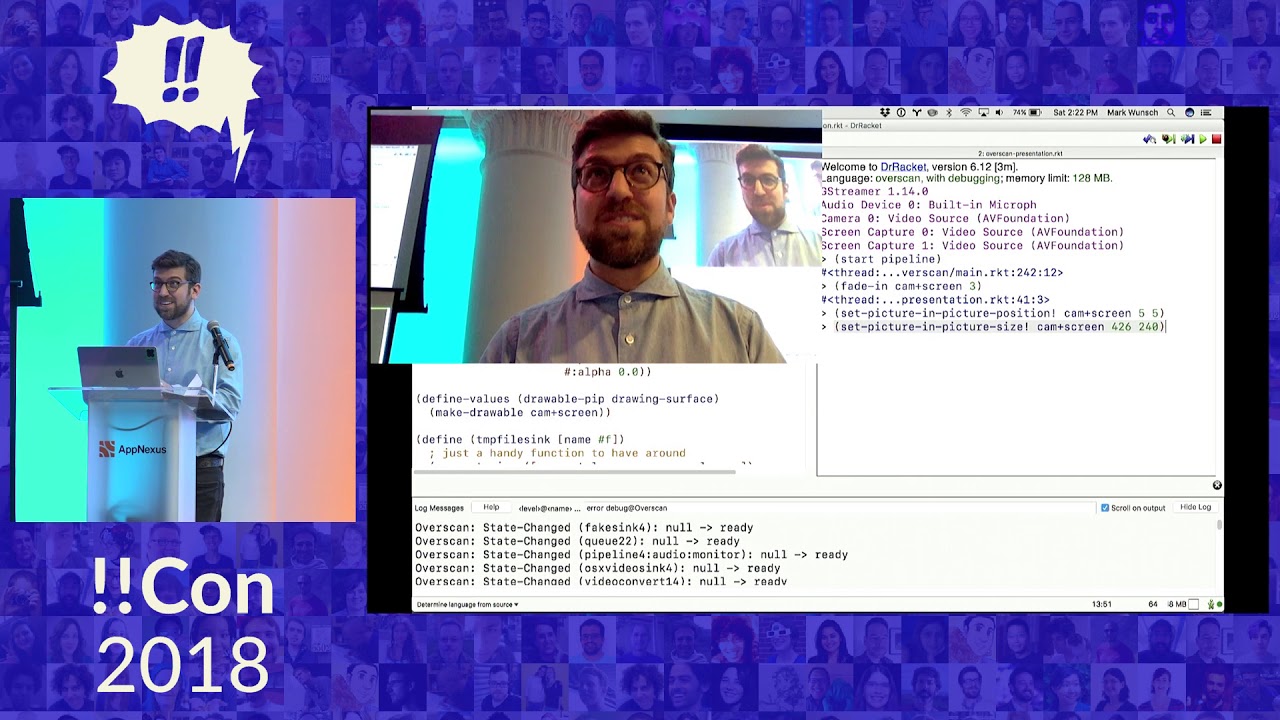 !!Con 2018: Transform live video streams with code and a REPL!! by Mark Wunsch