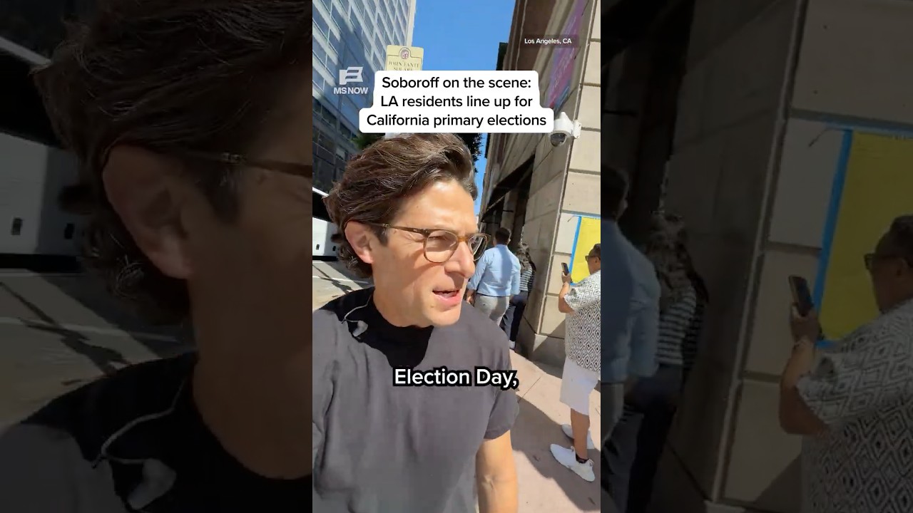 LA residents line up for California primary elections