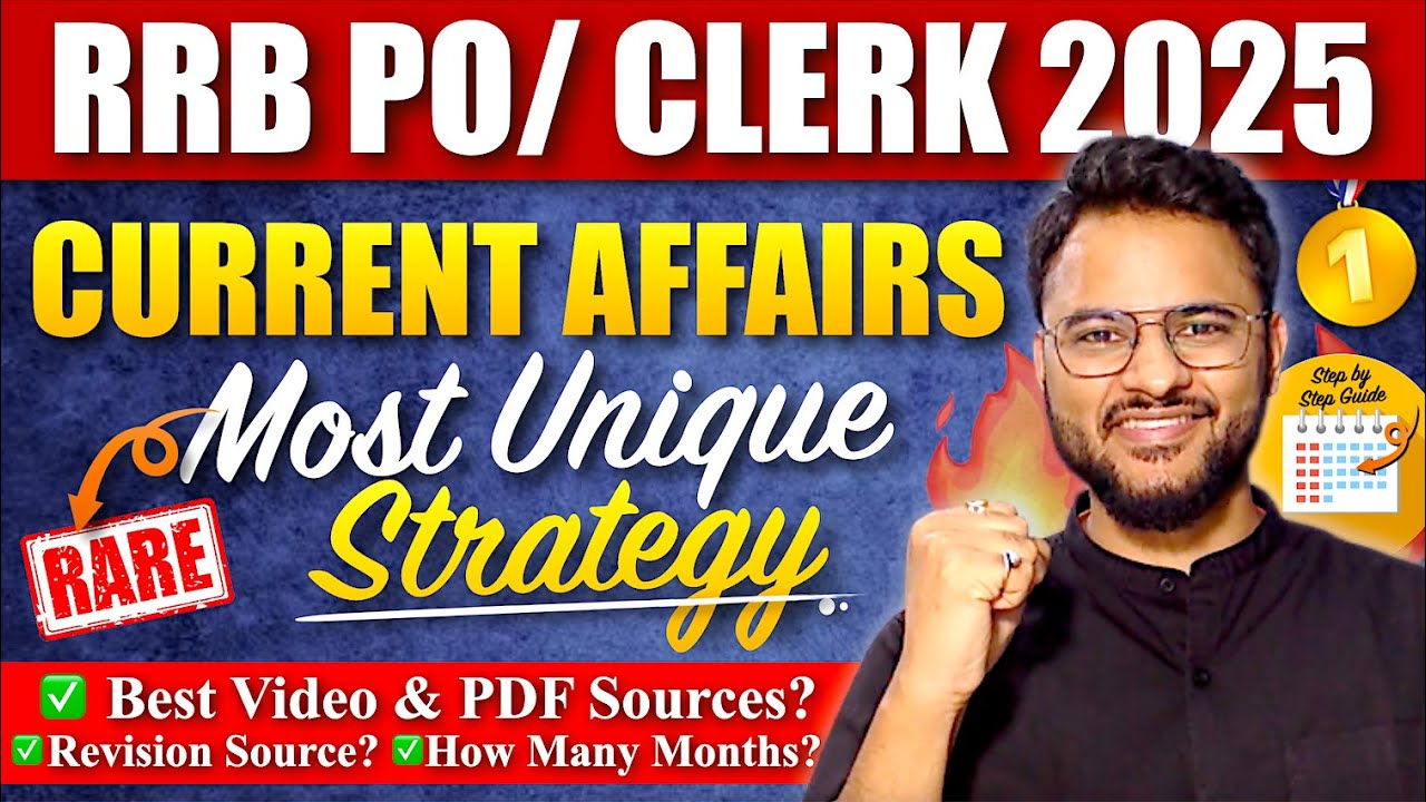 Only 7.14% Students can Follow this ✨UNIQUE CURRENT AFFAIRS Strategy in RRB PO 2025