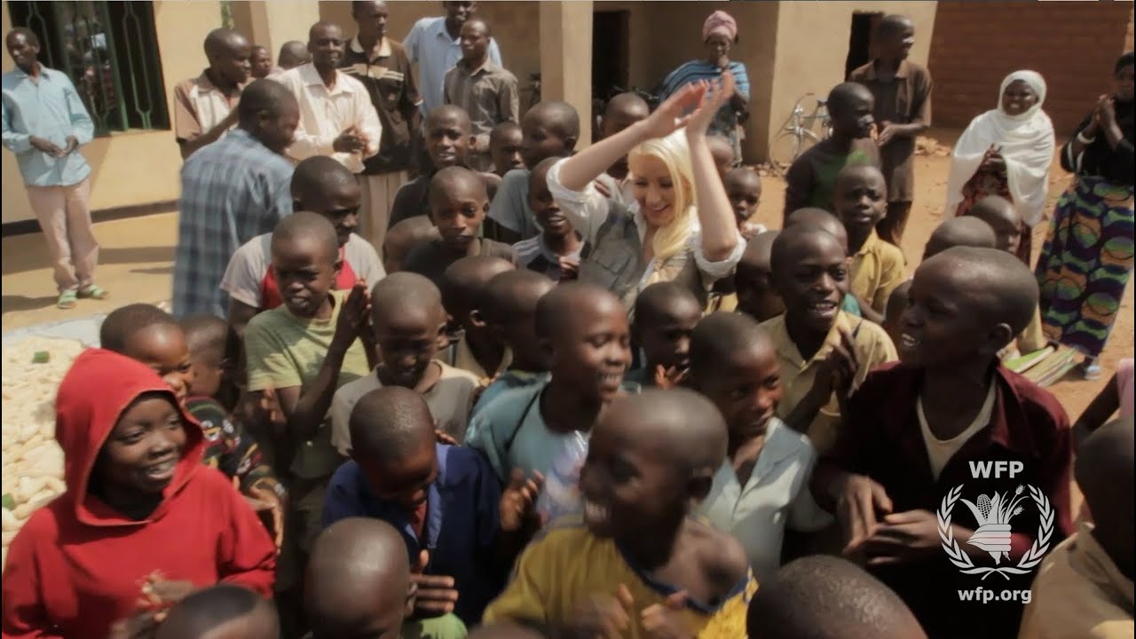 Christina Aguilera in Rwanda - World Hunger Relief 2013