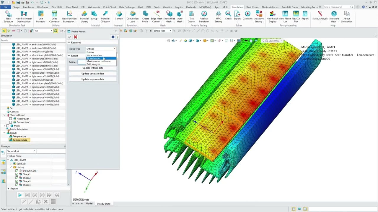 ZW3D CAE: 4. Heat Transfer Steady State _ Phân tích truyền nhiệt