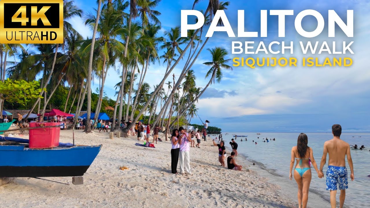 Paliton Beach Walk | Siquijor Island Philippines (Little Boracay) 🇵🇭 Stunning 4K Beach Walk