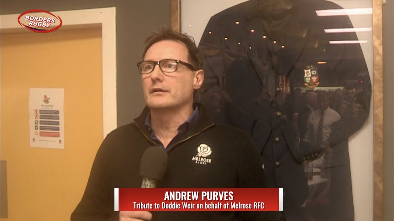 DODDIE WEIR TRIBUTE BY ANDREW PURVES O.B.O MELROSE RFC AT MELROSE RUGBY CLUB - 16.11.22
