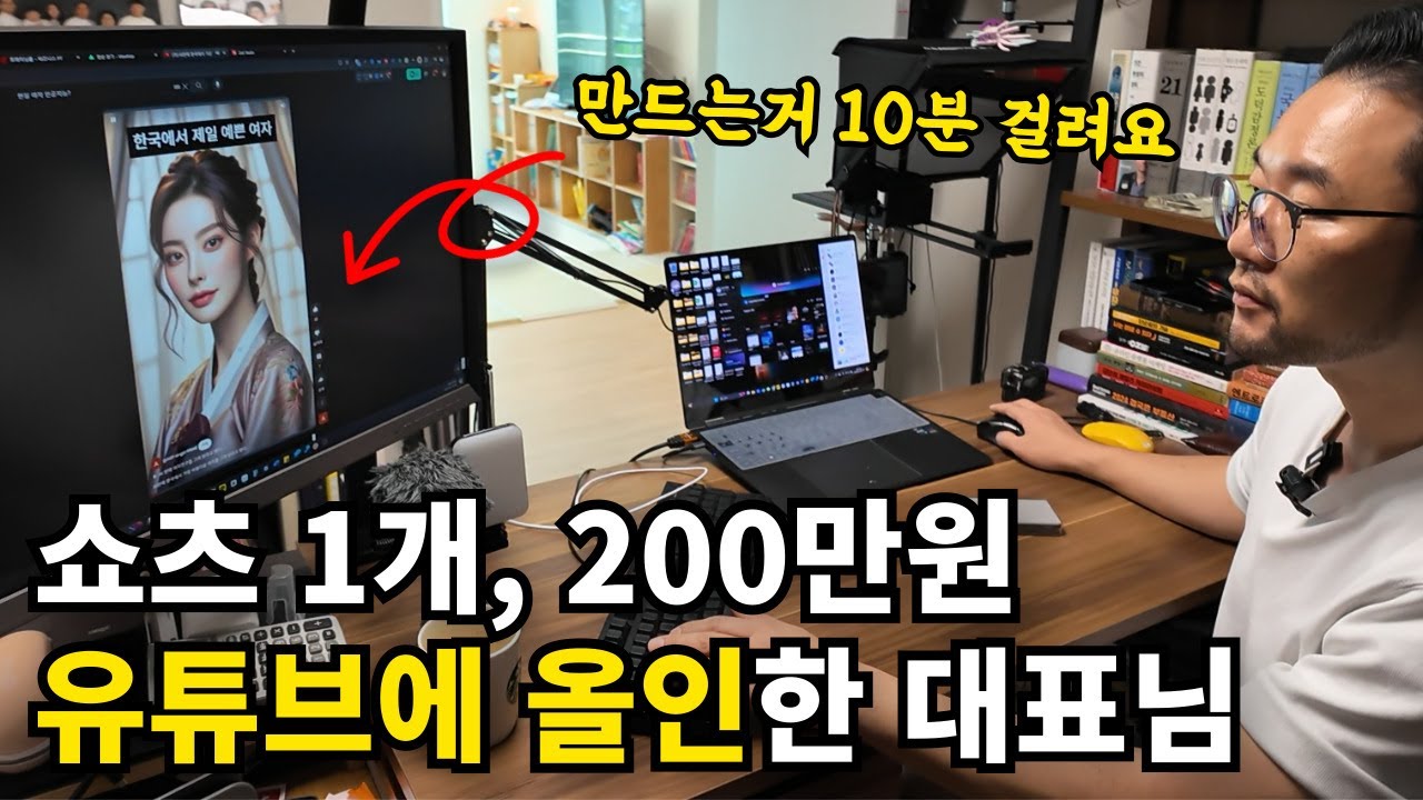 직장 짤리고 집에서 월 2천만원 벌게 된 백수 대표님 / (쇼츠 부업 공개)